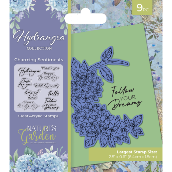 Crafters Companion - Stempelset "Charming Sentiments" Clear Stamps