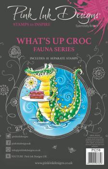 Pink Ink Designs - Stempelset "What's Up Croc?" Clear Stamps