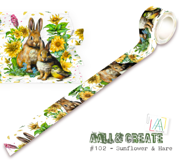 AALL and Create "Sunflower & Hare" Washi Tape 25 mm