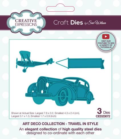 Creative Expressions - Stanzschablone "Art Deco Travel In Style" Craft Dies Design by Sue Wilson