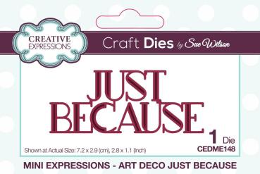 Creative Expressions - Stanzschablone "Art Deco Just Because" Craft Dies Mini Design by Sue Wilson