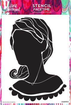 Creative Expressions - Schablone 8x12 Inch "Facetime" Stencil Design by Jane Davenport