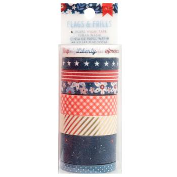 American Crafts - Decorative Tape "Flags and Frills" Washi Tape