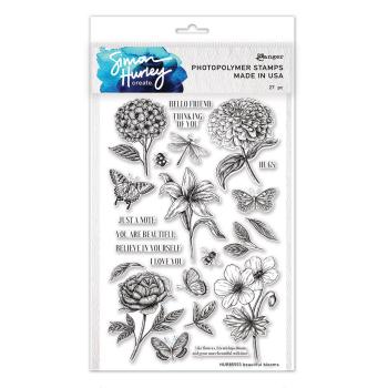 Ranger Ink - Stempelset by Simon Hurley Create "Beautiful Blooms" Clear Stamps
