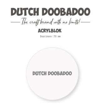 Dutch Doobadoo - Acrylblock "Artist Trading Coins" Acrylic Stamp Block ⌀7cm