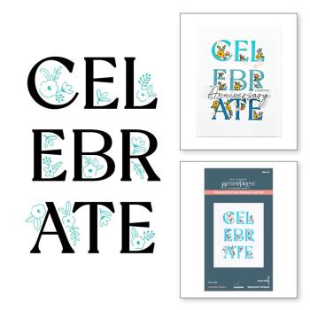 Spellbinders - Buchdrucktechnik "Celebrate Flowers" Press Plate