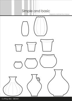 Simple and Basic - Stanzschablone 4,5x5,5cm "Pots and Vases" Dies