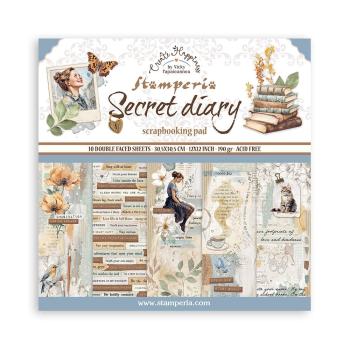 Stamperia - Designpapier "Create Happiness Secret Diary" Paper Pack 12x12 Inch - 10 Bogen