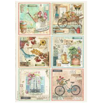 Stamperia - Decopatch Papier "6 Cards" Decoupage A4 - 6 Bogen 