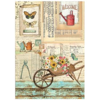 Stamperia - Decopatch Papier "Barrow" Decoupage A4 - 6 Bogen 