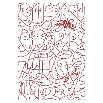 Stamperia - Schablone A4 "Romantic Garden House Dragonfly" Stencil