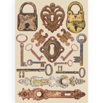 Stamperia - Holzteile A5 "Lady Vagabond Locks and Keys" Wooden Shapes