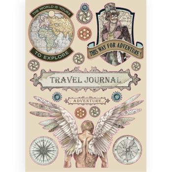 Stamperia - Holzteile A5 "Sir Vagabond Travel Journal" Wooden Shapes