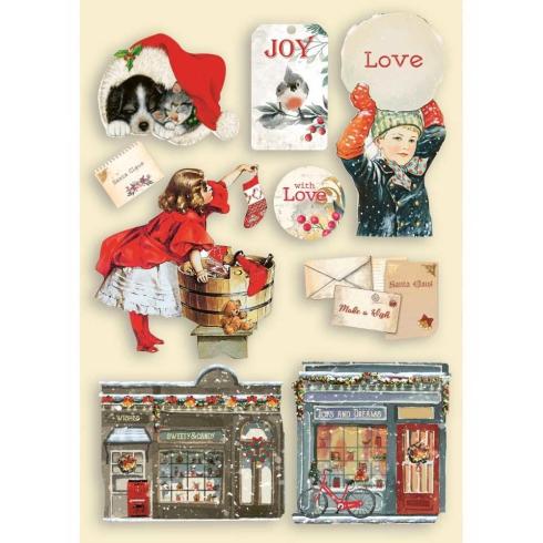 Stamperia - Holzteile A5 "Romantic Christmas" Wooden Shapes