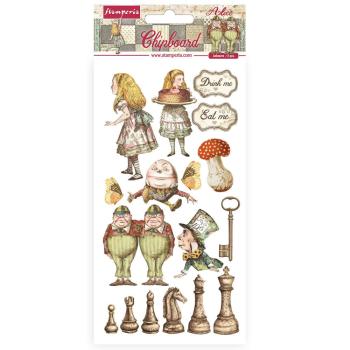 Stamperia - Aufkleber "Alice Through the Looking Glass" Chipboards