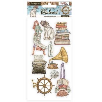 Stamperia - Aufkleber "Lady Vagabond Lifestyle Elements" Chipboards