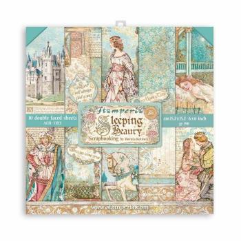 Stamperia - Designpapier "Sleeping Beauty" Paper Pack 6x6 Inch - 10 Bogen
