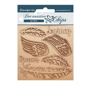 Stamperia - Holzteile 14x14 cm "Our Way Journey" Decorative Chips