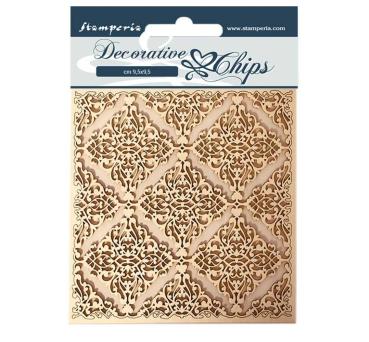 Stamperia - Holzteile 14x14 cm "Sleeping Beauty Texture" Decorative Chips