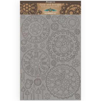 Stamperia - Stanzteile aus Graupappe "Sir Vagabond Gears and Clocks" Greyboard Die Cuts