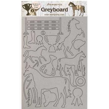 Stamperia - Stanzteile aus Graupappe "Romantic Horses Trophy" Greyboard Die Cuts