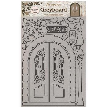 Stamperia - Stanzteile aus Graupappe "Casa Granada Welcome Door" Greyboard Die Cuts