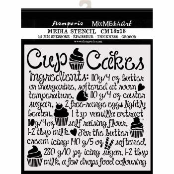 Stamperia - Schablone 18x18cm "Cupcake" Stencil  