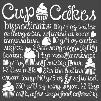 Stamperia - Schablone 18x18cm "Cupcake" Stencil  