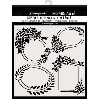 Stamperia - Schablone 18x18cm "Labels" Stencil  