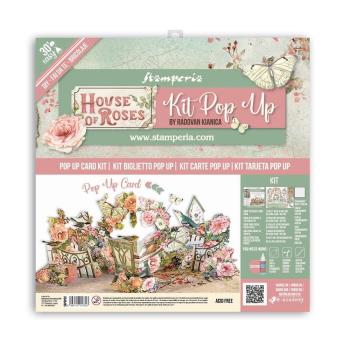 Stamperia - Designpapier "House of Roses" Pop Up Kit 12x12 Inch - 3 Bogen