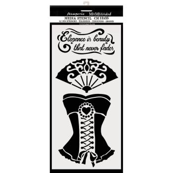 Stamperia - Schablone 12x25cm "Corset" Stencil