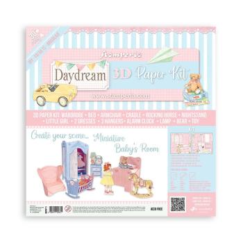 Stamperia - Designpapier "Daydream Baby's Room" Pop Up Kit 12x12 Inch - 2 Bogen