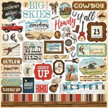 Carta Bella - Aufkleber "Cowboys" Element Stickers 