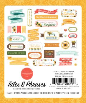 Carta Bella - Stanzteile "Sunflower Summer" Ephemera