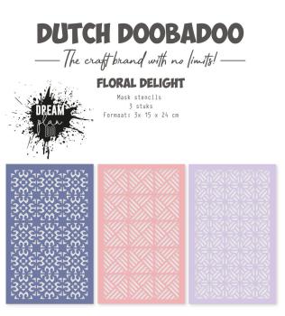 Dutch Doobadoo - Schablone 15x24cm "Floral Delight" Stencil