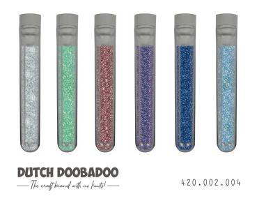 Dutch Doobadoo - Glitzerpulver "Floral Delight" Glitter Set - 6 Stück