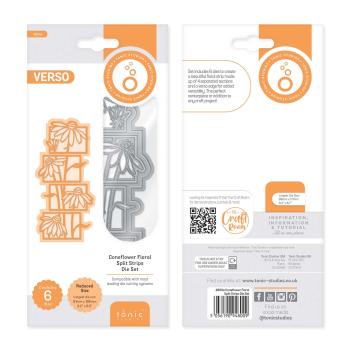 Tonic Studios - Stanzschablone "Coneflower Floral Split Strips" Dies 