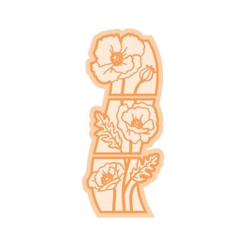 Tonic Studios - Stanzschablone "Poppies Floral Split Strips" Dies 