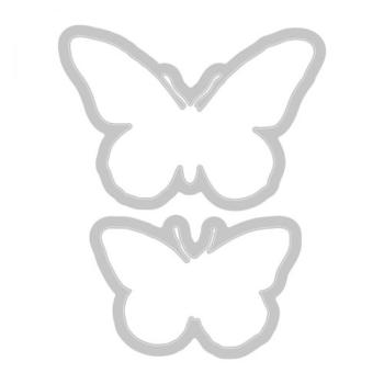 Sizzix - Stanzschablone & Stempelset "Painted Pencil Butterflies" Framelits Craft Dies & Clear Stamps by 49 and Market