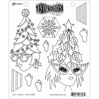 Ranger Ink - Stempelset "Tree topper" Dylusions Cling Stamp 