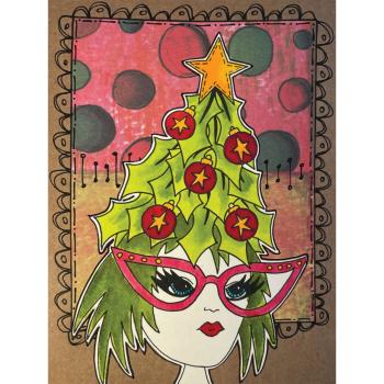Ranger Ink - Stempelset "Tree topper" Dylusions Cling Stamp 