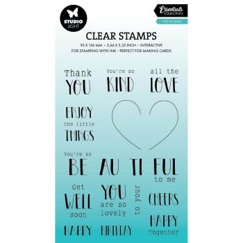 Studio Light - Stempelset "Pop-Up Cards" Clear Stamps