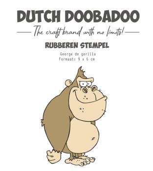 Dutch Doobadoo - Gummistempel "George the Gorilla" Rubber Stamp 9x6cm