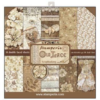 Stamperia - Designpapier "Old Lace" Paper Pack 12x12 Inch - 10 Bogen