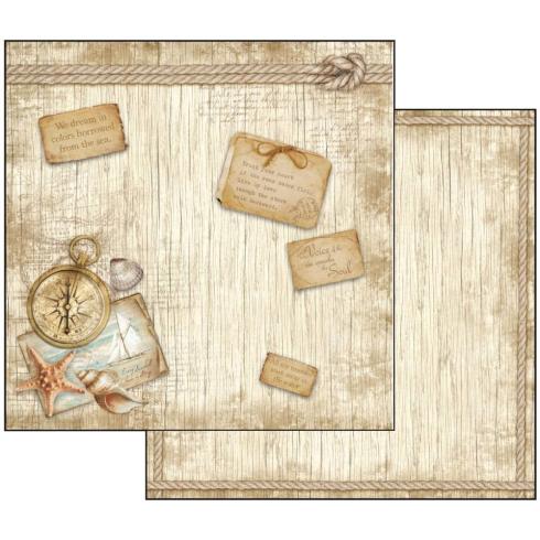 Stamperia - Designpapier "Sea Land" Paper Pack 12x12 Inch - 10 Bogen