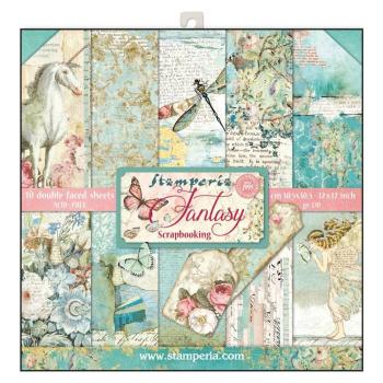 Stamperia - Designpapier "Wonderland" Paper Pack 12x12 Inch - 10 Bogen