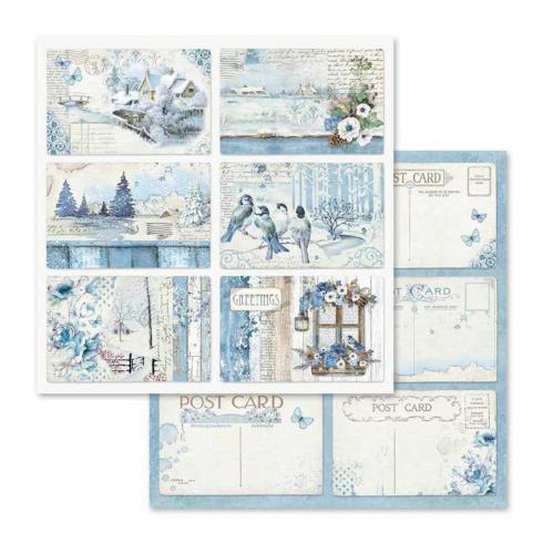 Stamperia - Designpapier "Blue Land" Paper Pack 12x12 Inch - 10 Bogen