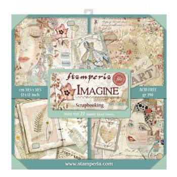 Stamperia - Designpapier "Imagine" Paper Pack 12x12 Inch - 10 Bogen