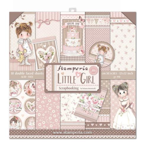 Stamperia - Designpapier "Little Girl" Paper Pack 12x12 Inch - 10 Bogen