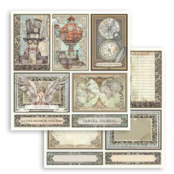 Stamperia - Designpapier "Sir Vagabond Cards" Paper Sheets 12x12 Inch - 10 Bogen